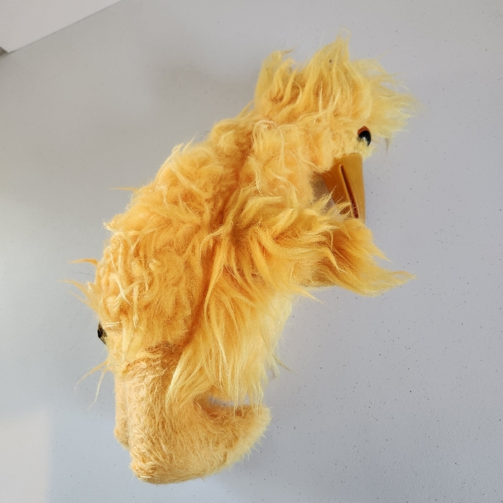 Vintage 70s 80s YELLOW BIG BIRD Stuffed Plush Animal Toy Pet Ganz Bros Rubber - Picture 4 of 8
